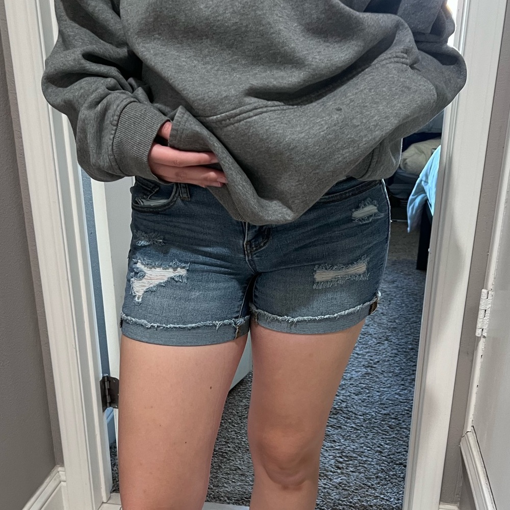 Women's Distressed Denim Shorts